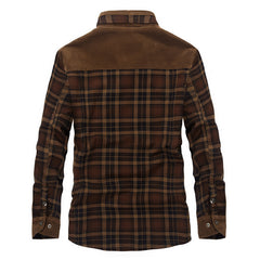 Men’s Winter Jacket Warm Fleece Cotton Plaid Coat Military Style | Lorrid®