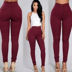 Fashion Elastic Jeans Women Leggings Ladies High Waist Trousers | Lorrid®
