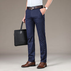 Men’s Stretch Ice Silk Straight Slacks | Summer Business Casual Trousers | Lorrid® UK