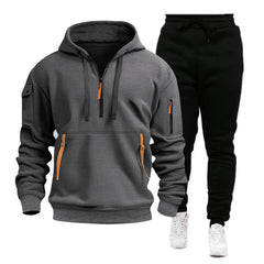 Men’s Multi-Pocket Zipper Hoodie & Sportswear Set | Casual Activewear | Lorrid® UK