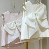 Women’s Summer Sleeveless Vest Top with Big Bow – Elegant Blouse | Lorrid UK