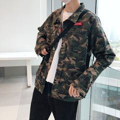 Men’s Camouflage Denim Jacket Coat | Autumn Casual Jeans Jacket | Lorrid® UK