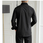 Men’s Slim-Fit Dark Plaid Long-Sleeve Shirt | Non-Iron Casual Top | Lorrid® UK