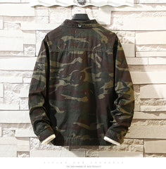Men’s Camouflage Denim Jacket Coat | Autumn Casual Jeans Jacket | Lorrid® UK