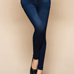 Women’s Plus Size Faux Denim Leggings – Stretch Jeggings Jeans UK | Lorrid®