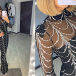 Sequins Women’s Maxi Dress Long Sleeve Elegant Party Gown | Lorrid®