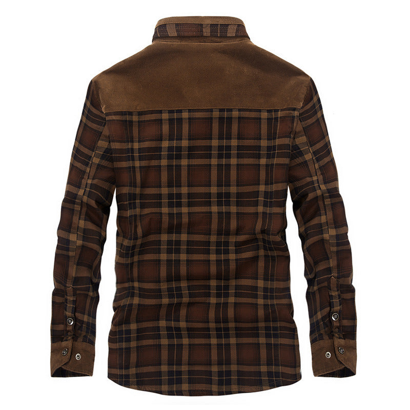Men’s Winter Jacket Warm Fleece Cotton Plaid Coat Military Style | Lorrid®