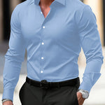 Men’s Business Button Down Shirt | Summer Long Sleeve Casual Top | Lorrid® UK