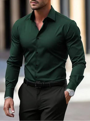Men’s Business Button Down Shirt | Summer Long Sleeve Casual Top | Lorrid® UK