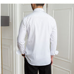 Men’s Slim-Fit Dark Plaid Long-Sleeve Shirt | Non-Iron Casual Top | Lorrid® UK