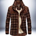 Men’s Winter Jacket Warm Fleece Cotton Plaid Coat Military Style | Lorrid®