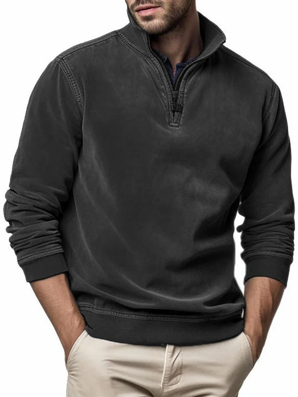 Men’s Half-Zip Sweater | Ethnic Style Pullover Loose Fit | Lorrid® UK