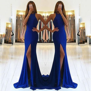 Long Ladies’ Evening Dress Elegant Halter Maxi Gown | Lorrid®
