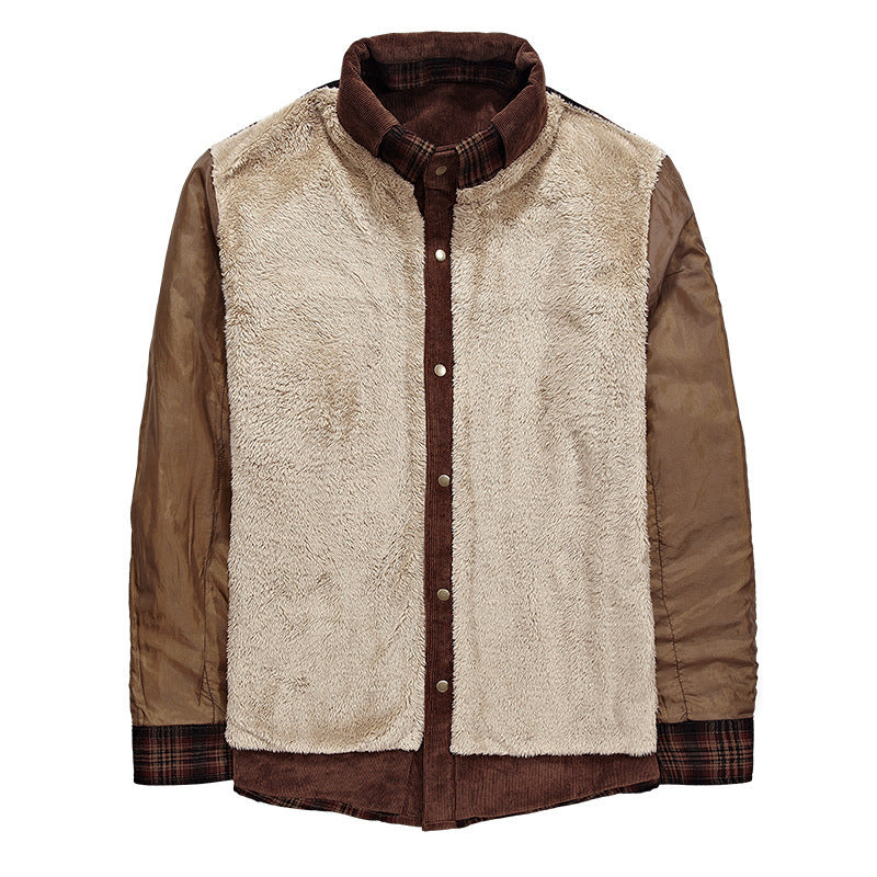 Men’s Winter Jacket Warm Fleece Cotton Plaid Coat Military Style | Lorrid®