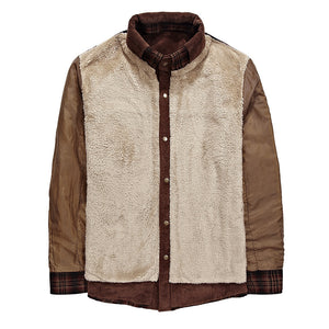 Men’s Winter Jacket Warm Fleece Cotton Plaid Coat Military Style | Lorrid®