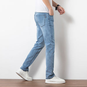 Men’s Loose Straight Slim Fit Jeans | Elastic Trend Trousers | Lorrid® UK