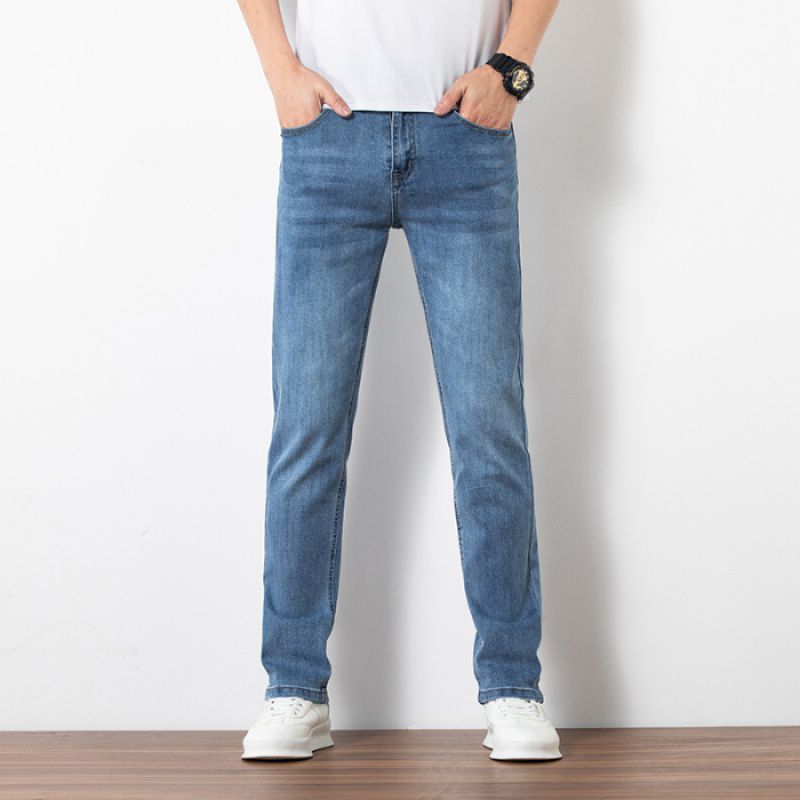 Men’s Loose Straight Slim Fit Jeans | Elastic Trend Trousers | Lorrid® UK