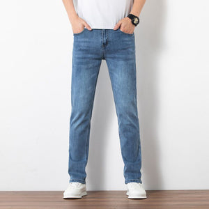 Men’s Loose Straight Slim Fit Jeans | Elastic Trend Trousers | Lorrid® UK