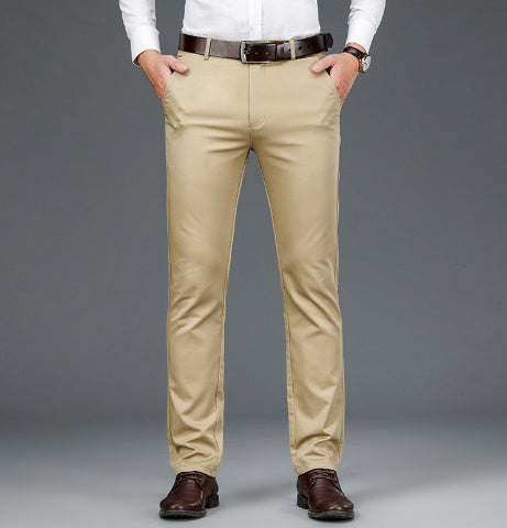 Men’s Stretch Ice Silk Straight Slacks | Summer Business Casual Trousers | Lorrid® UK
