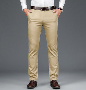 Men’s Stretch Ice Silk Straight Slacks | Summer Business Casual Trousers | Lorrid® UK