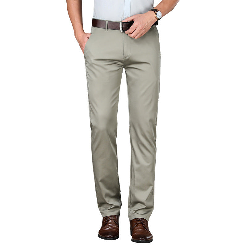 Men’s Stretch Ice Silk Straight Slacks | Summer Business Casual Trousers | Lorrid® UK