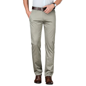 Men’s Stretch Ice Silk Straight Slacks | Summer Business Casual Trousers | Lorrid® UK