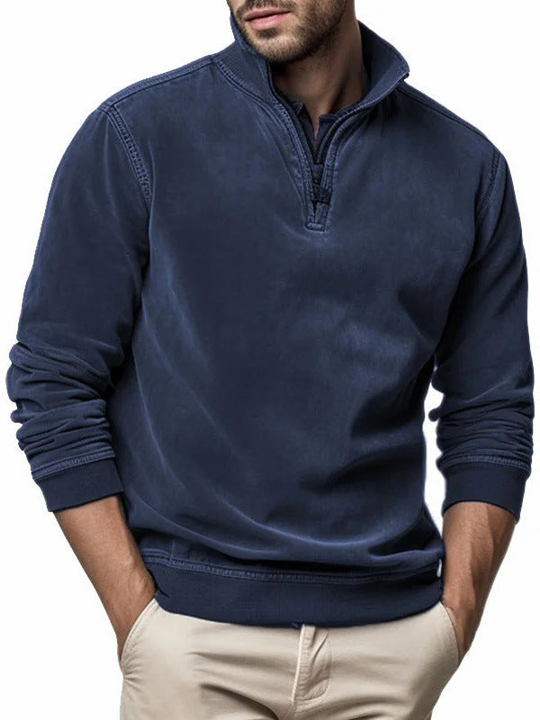 Men’s Half-Zip Sweater | Ethnic Style Pullover Loose Fit | Lorrid® UK