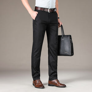 Men’s Stretch Ice Silk Straight Slacks | Summer Business Casual Trousers | Lorrid® UK