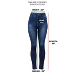 Women’s Plus Size Faux Denim Leggings – Stretch Jeggings Jeans UK | Lorrid®