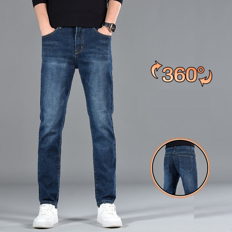 New Slim Fit Men’s Cotton Jeans | Youth Casual Straight-Leg Trousers | Lorrid® UK