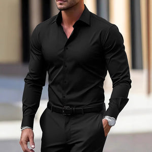 Men’s Business Button Down Shirt | Summer Long Sleeve Casual Top | Lorrid® UK