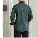Men’s Slim-Fit Dark Plaid Long-Sleeve Shirt | Non-Iron Casual Top | Lorrid® UK