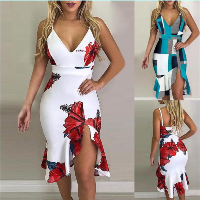 Women’s Halter Irregular Midi Skirt Dress Elegant Summer Outfit | Lorrid®