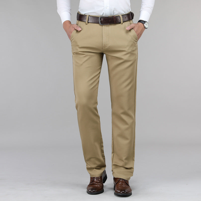 Men’s Stretch Ice Silk Straight Slacks | Summer Business Casual Trousers | Lorrid® UK