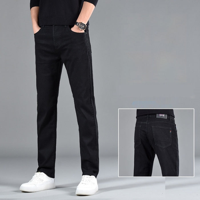 New Slim Fit Men’s Cotton Jeans | Youth Casual Straight-Leg Trousers | Lorrid® UK