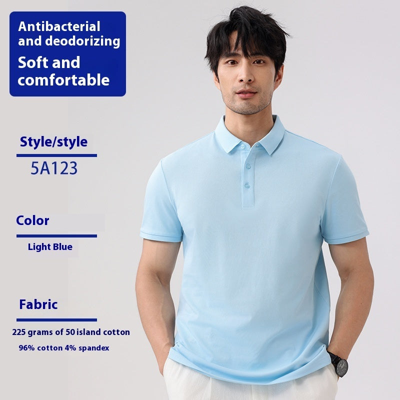 Men’s Lapel Short Sleeve T-Shirt | Casual Work & Leisure Top | Lorrid® UK