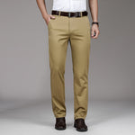 Men’s Thin Cotton Stretch Trousers | Loose Straight Mid-Waist Business Pants | Lorrid® UK