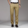 Men’s Thin Cotton Stretch Trousers | Loose Straight Mid-Waist Business Pants | Lorrid® UK