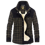 Men’s Winter Jacket Warm Fleece Cotton Plaid Coat Military Style | Lorrid®