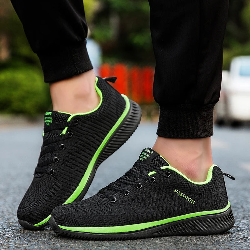 Lorrid Men's Breathable Running & Walking Knit Sneakers Lightweight Gym Sports Shoes