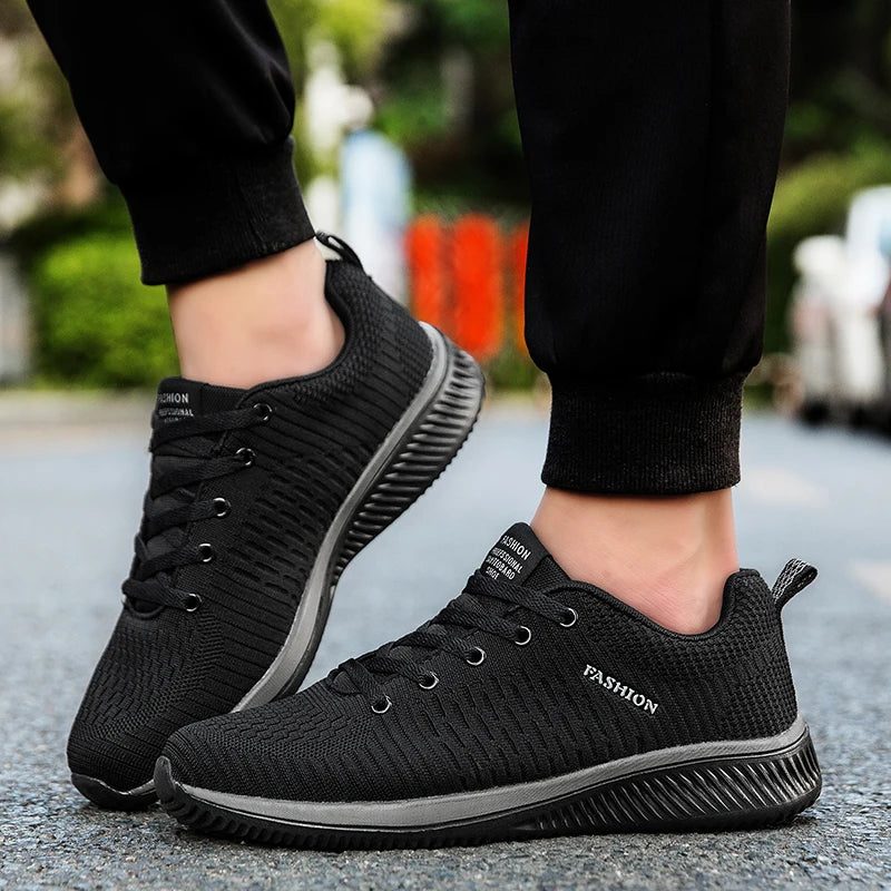 Lorrid Men's Breathable Running & Walking Knit Sneakers Lightweight Gym Sports Shoes