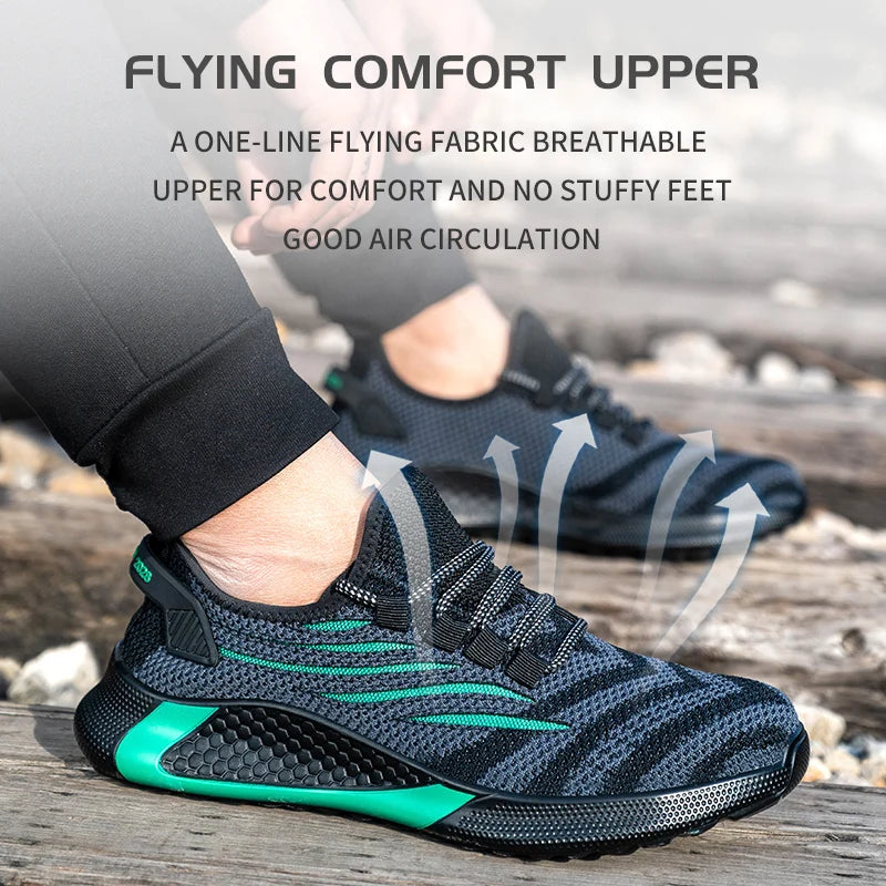 Lorrid Men's Lightweight Safety Work Trainers