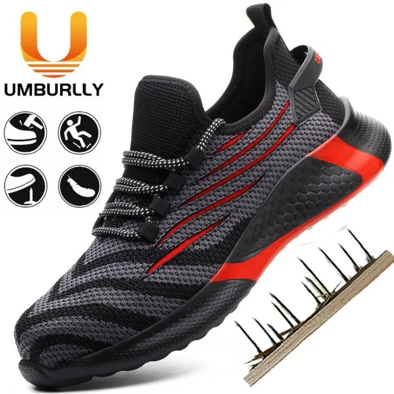 Lorrid Men's Lightweight Safety Work Trainers