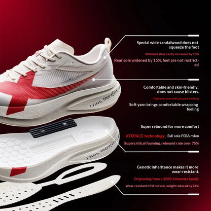 Lorrid XTEP 2000KM Pro Men's Cushioned Running Shoes