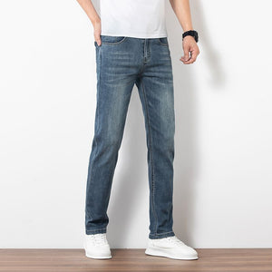 Men’s Loose Straight Slim Fit Jeans | Elastic Trend Trousers | Lorrid® UK