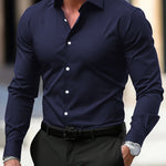 Men’s Business Button Down Shirt | Summer Long Sleeve Casual Top | Lorrid® UK