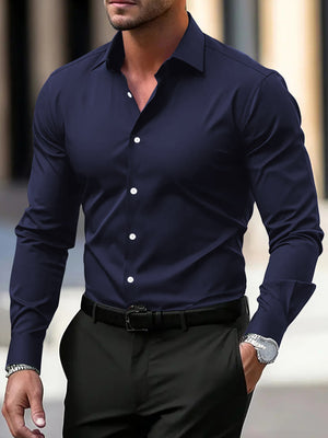 Men’s Business Button Down Shirt | Summer Long Sleeve Casual Top | Lorrid® UK