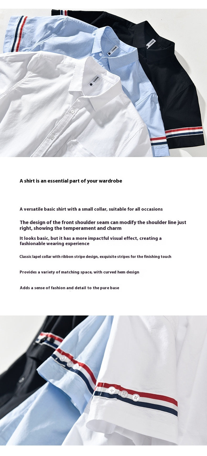 Men’s Cotton Casual Short-Sleeved Shirt | Trendy Loose Printed Striped | Lorrid® UK