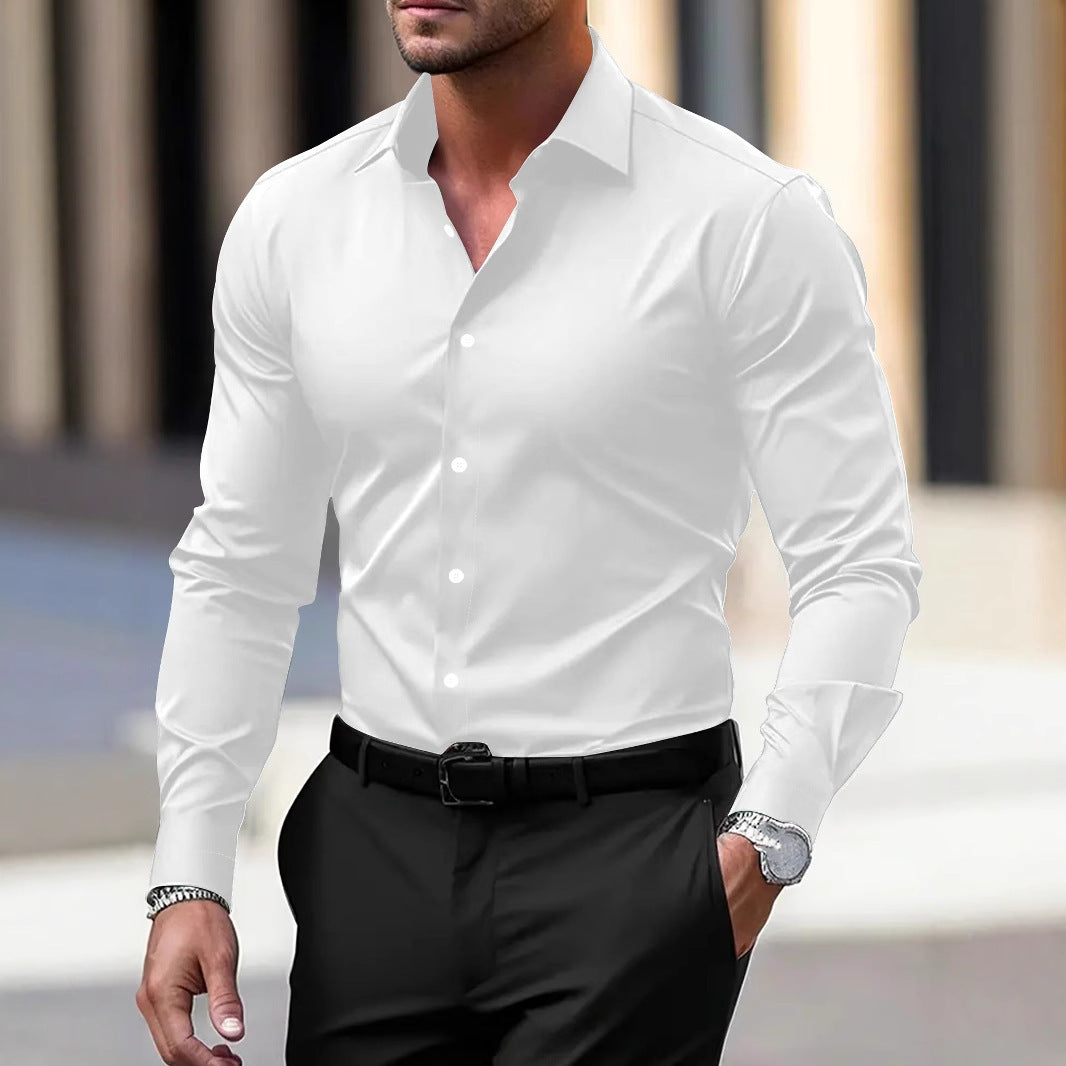 Men’s Business Button Down Shirt | Summer Long Sleeve Casual Top | Lorrid® UK