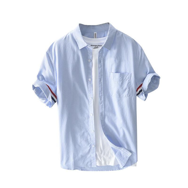 Men’s Cotton Casual Short-Sleeved Shirt | Trendy Loose Printed Striped | Lorrid® UK